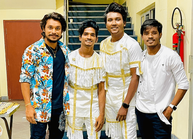 Prasad Dhee with fellow dancers