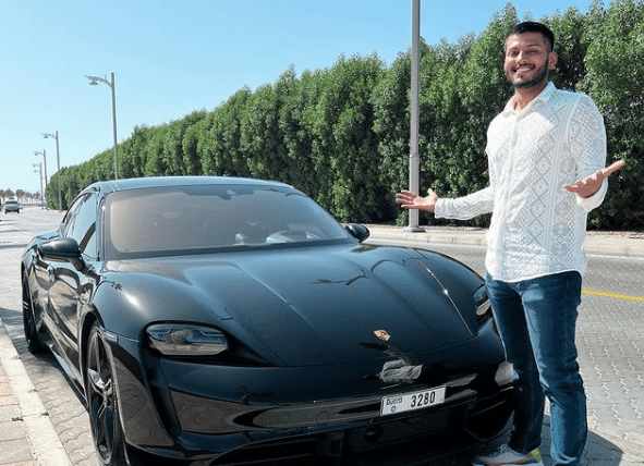Shlok Srivastava showcases his luxurious car