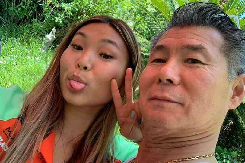 Chloe Kim with her father