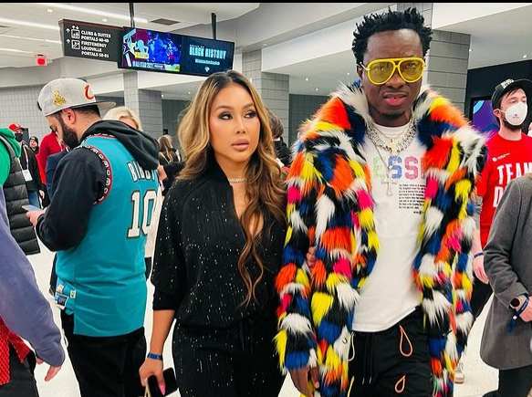 Michael Blackson with his wife was spotted in an airport