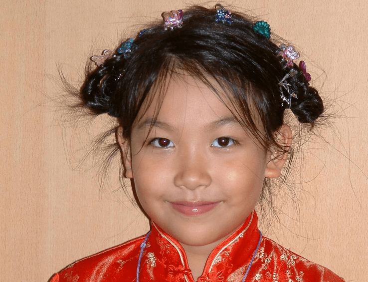 Childhood picture of Mimi Zhu 