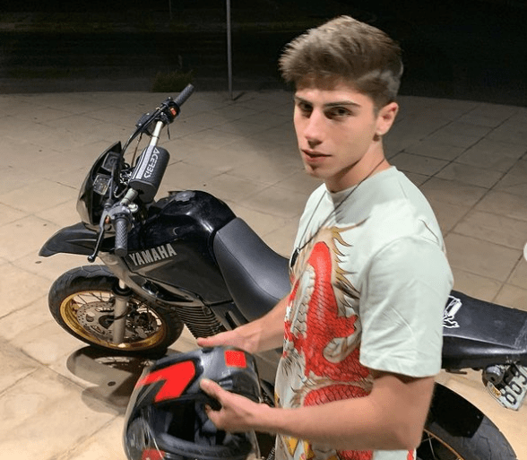  Petros Sidiropoulos with his Yamaha bike