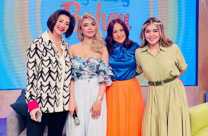 Valerie Garcia with other celebs at the ''Magandang Buhay'' reality show
