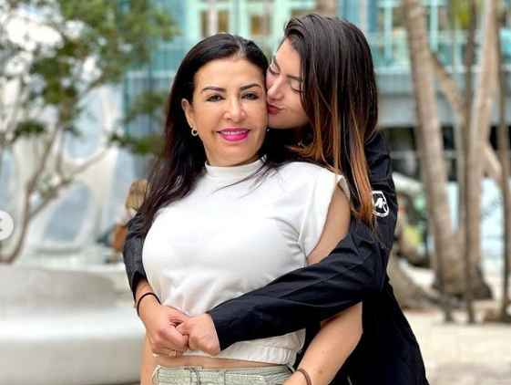 Amal Nemer with her mom