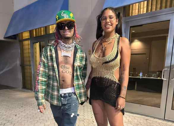 Lil Pump with a gorgeous-looking girl