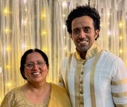 Anil Charanjeett with his mom