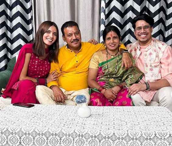 Anshu Bisht with his family