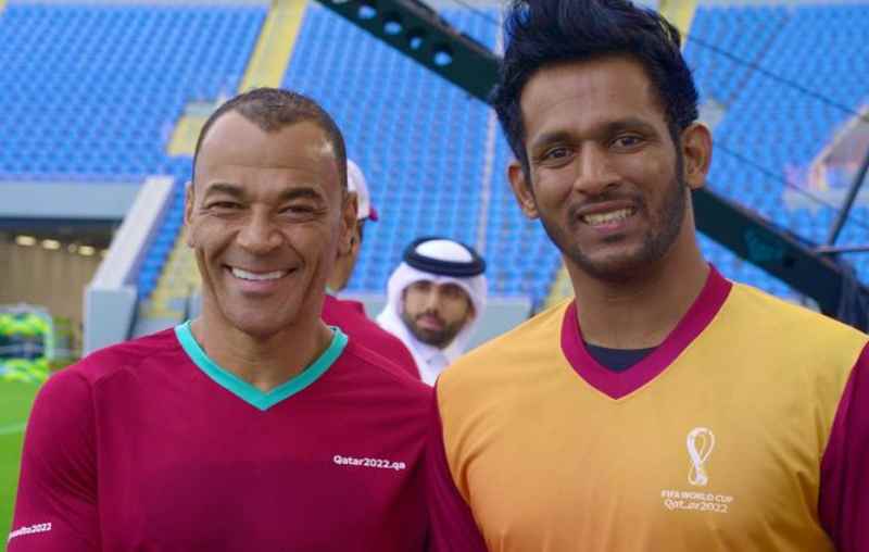 Archis Patil with the ex-Brazilian footballer Cafu