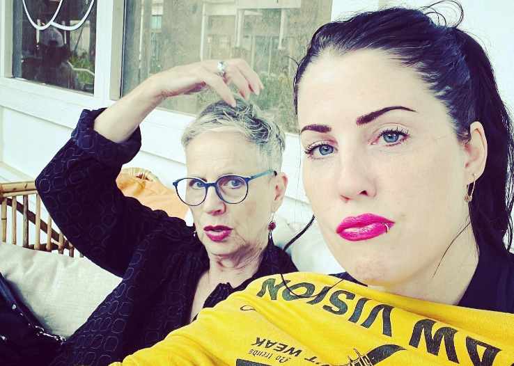 Brody Dalle with her mom
