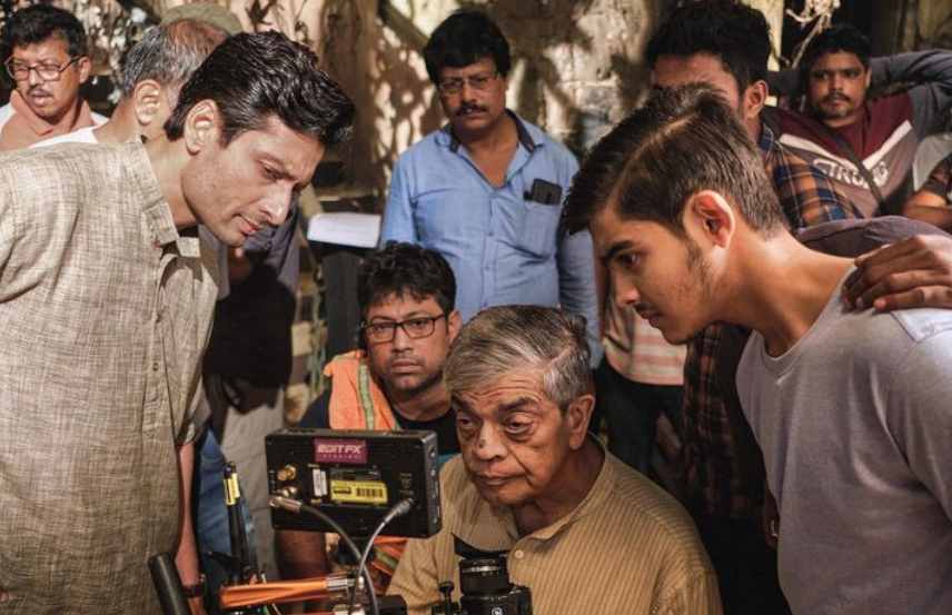 Indraneil Sengupta with the cast and crew of his upcoming film ''HatyaPuri''