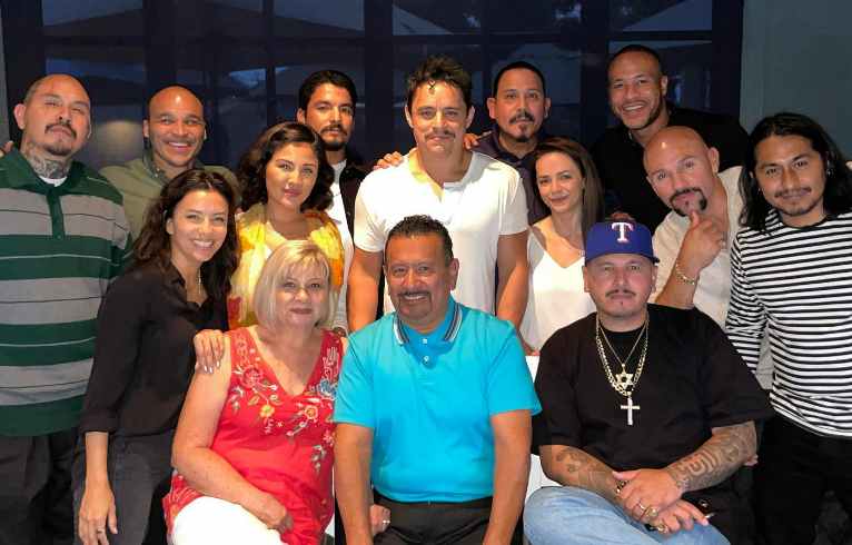 Jimmy Gonzales with the cast of ''Mayans M.C.''