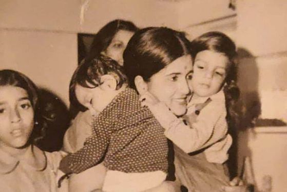 Amit Sial's childhood picture with his mother