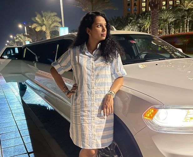 Gautami Kawale showcasing her luxurious car