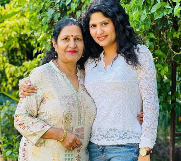 Kumkum Binwal with her mom