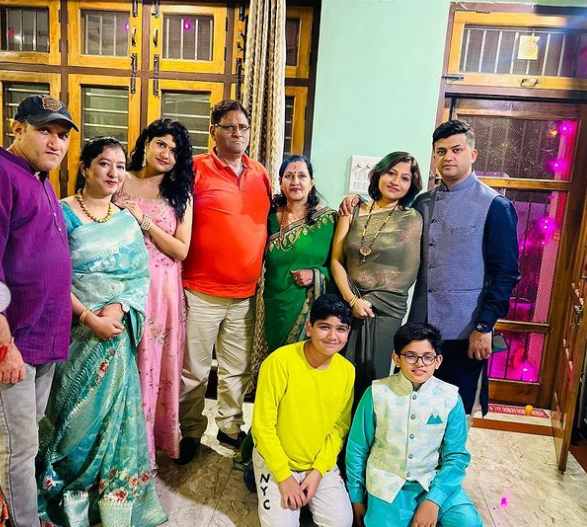 Kumkum Binwal with her family members