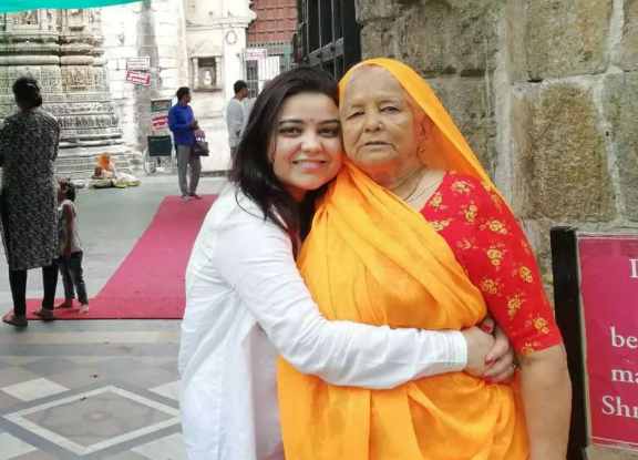 Madhuri Kalal with her grand mother