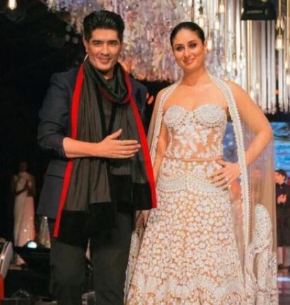 Manish Malhotra with Kareena Kapoor Khan as a show topper in the fashion showa