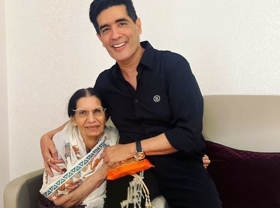 Manish Malhotra with  his mother