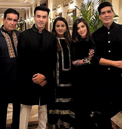 Manish Malhotra with his family