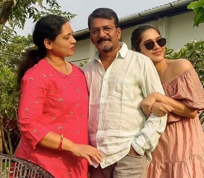 Nabha Natesh is spending time with her parents 