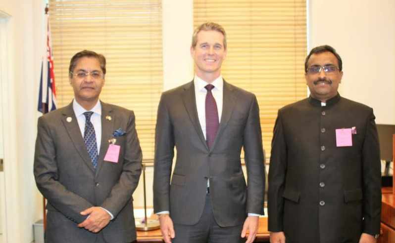 Ram Madhav with the US officials