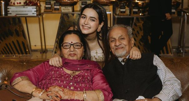 Sunakshi Grover with her grandparents
