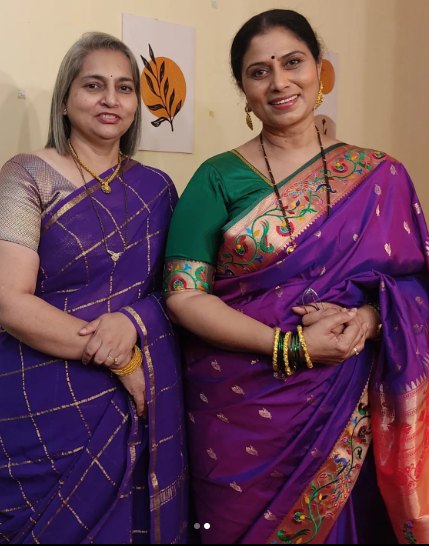 Bharati Patel with her friend