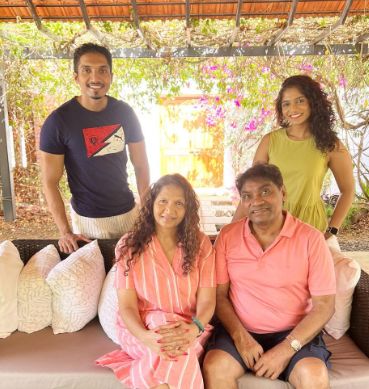 Jamie Lever with her family