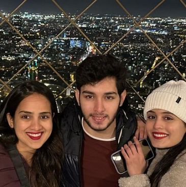Rhea Sharma with her siblings in Paris