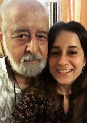 Sarah Hashmi with her father